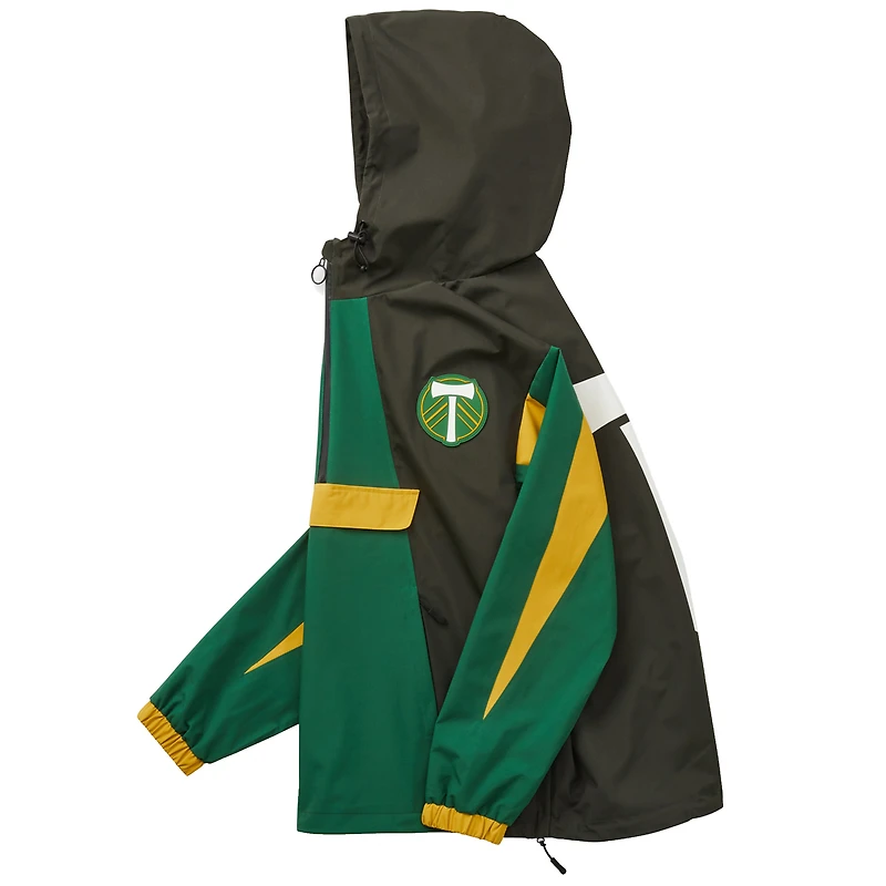Veste anorak à demi-zip unisexe Live Breathe Futbol vert Portland Timbers Tekker