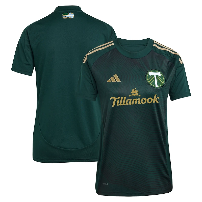 Maillot adidas Portland Timbers 2025 Forever Green & Gold Replica pour femme