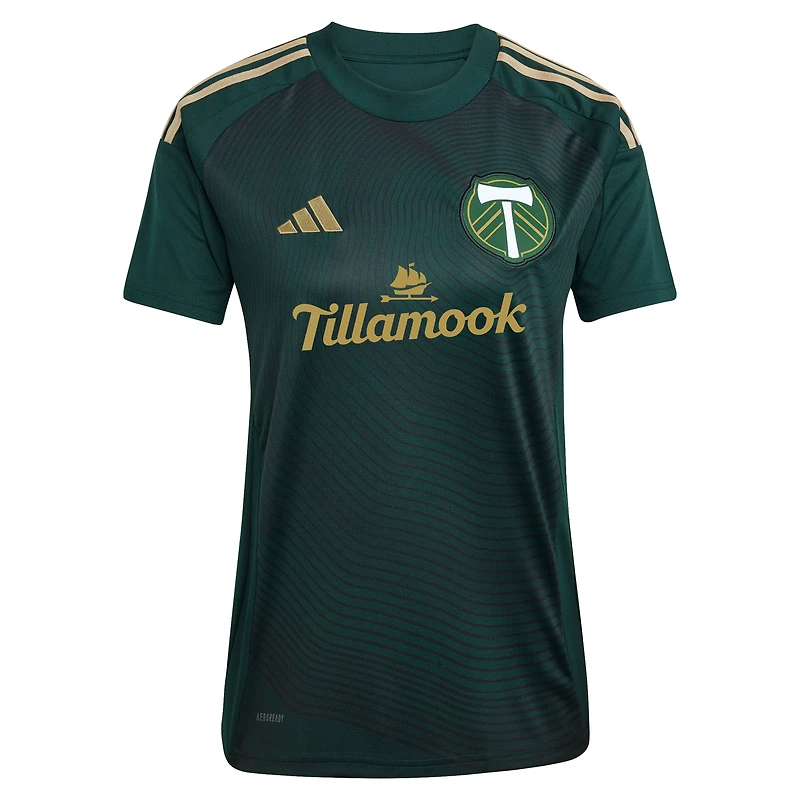 Maillot adidas Portland Timbers 2025 Forever Green & Gold Replica pour femme