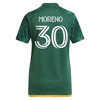 Women's adidas Santiago Moreno Green Portland Timbers 2023 Plaid Kit Replica Jersey