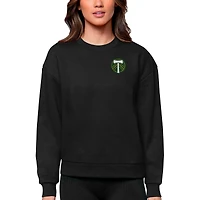 Women's Antigua Black Portland Timbers Team Logo Victory Pullover Sweatshirt