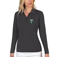 Polo à manches longues Antigua Heather Grey pour femme, hommage aux Portland Timbers