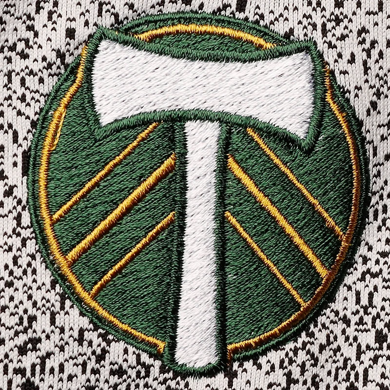 Women's Antigua White/Black Portland Timbers Guide Full-Zip Jacket