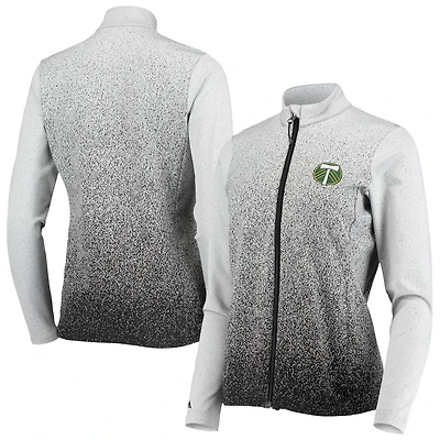 Women's Antigua White/Black Portland Timbers Guide Full-Zip Jacket