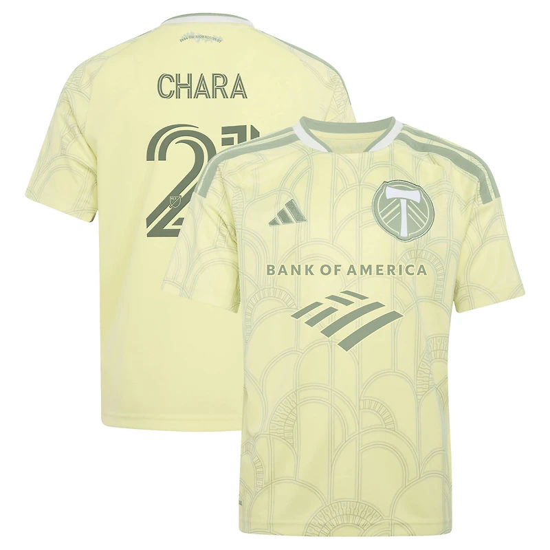 Youth adidas Diego Chara Yellow Portland Timbers 2026 Civic Stadium Kit Replica Jersey