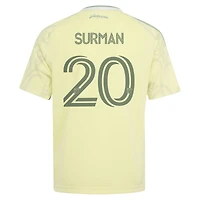 Maillot réplique adidas Finn Surman jaune Portland Timbers 2026 pour enfant, stade Civic Stadium