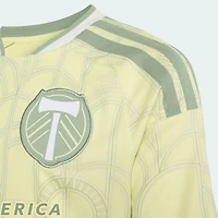 Maillot réplique adidas jaune Portland Timbers 2026 pour enfant, stade Civic