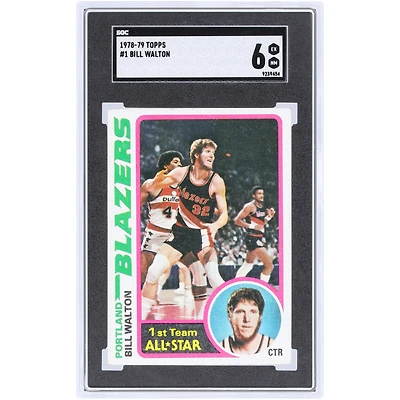 Carte de Bill Walton, Portland Trail Blazers, saison 1978-79, Topps n° 1, authentifiée par SGC (6 cartes).