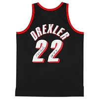 Clyde Drexler Black Portland Trail Blazers Autographed Mitchell & Ness 1991-92 Swingman Jersey with "NBA Top 75" Inscription