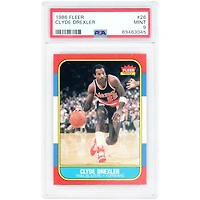 Clyde Drexler Portland Trail Blazers 1986-87 Fleer #26 PSA Authenticated 9 Rookie Card