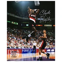 Clyde Drexler Portland Trail Blazers Autographed 8" x 10" Two Hand Dunking Photograph