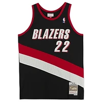 Clyde Drexler Portland Trail Blazers Autographed Black Mitchell & Ness 1990-91 Replica Jersey with "The Glide" Inscription
