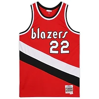 Clyde Drexler Portland Trail Blazers Autographed Red Mitchell and Ness Swingman Jersey with "HOF 04" Inscription