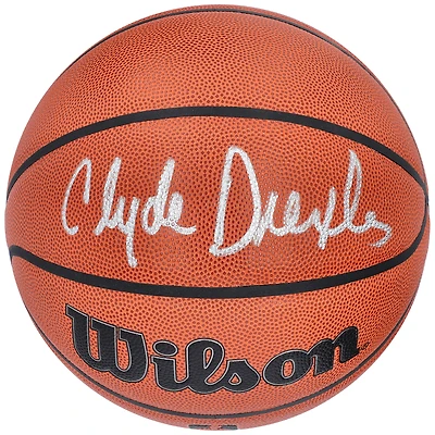 Clyde Drexler Portland Trail Blazers Autographed Wilson Authentic Series Indoor/Outdoor Basketball