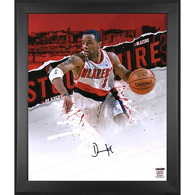 Damon Stoudamire Portland Trail Blazers Autographed Framed 20'' x 24'' In-Focus Photograph