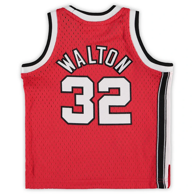 Maillot de joueur retraité Mitchell & Ness Bill Walton rouge Portland Trail Blazers 1976/77 Hardwood Classics