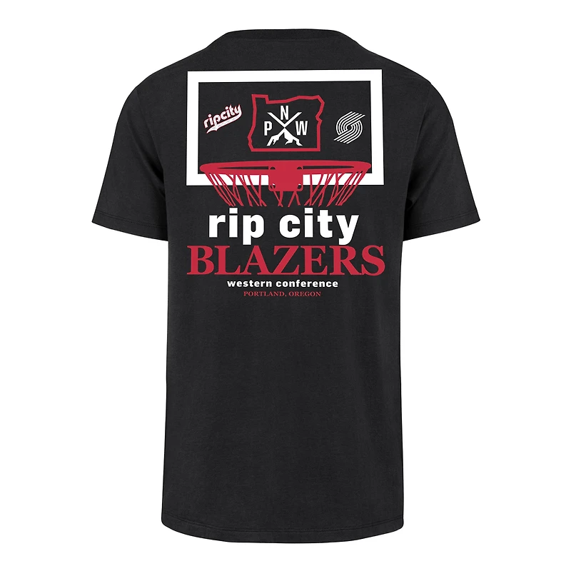T-shirt noir pour homme '47 Portland Trail Blazers City Edition Backboard