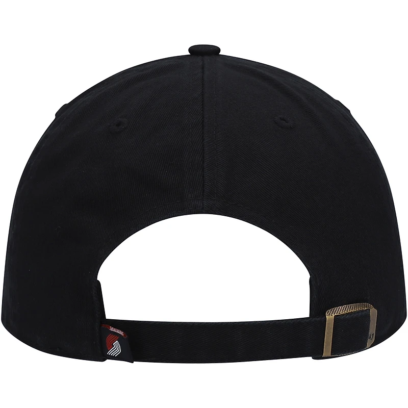 Casquette réglable '47 Portland Trail Blazers Team Clean Up noire pour homme
