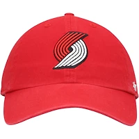 Men's '47  Red Portland Trail Blazers Core Logo Clean Up Adjustable Hat