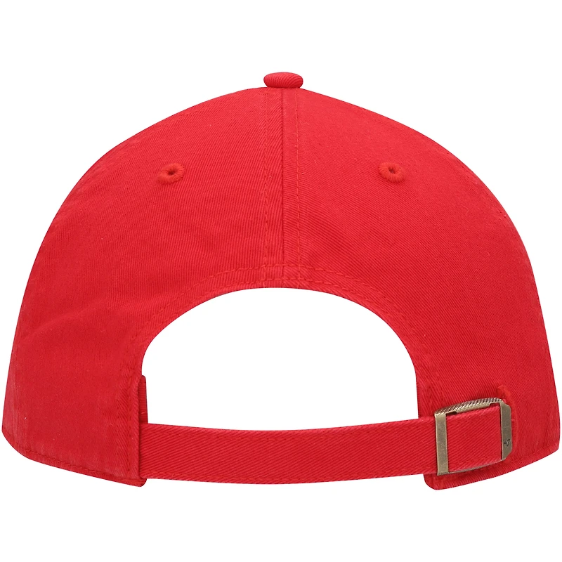 Men's '47  Red Portland Trail Blazers Core Logo Clean Up Adjustable Hat