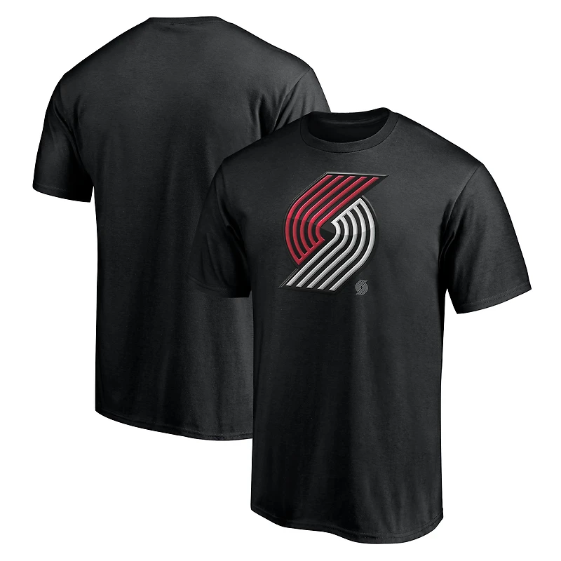 T-shirt noir pour homme avec mascotte Midnight des Portland Trail Blazers
