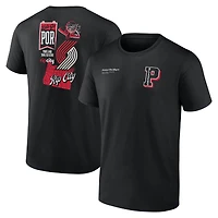 T-shirt noir Split Zone pour homme des Portland Trail Blazers