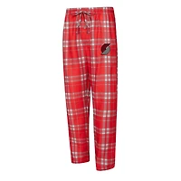 Ensemble t-shirt à manches longues et pantalon carreaux rouge/gris chiné des Portland Trail Blazers pour homme