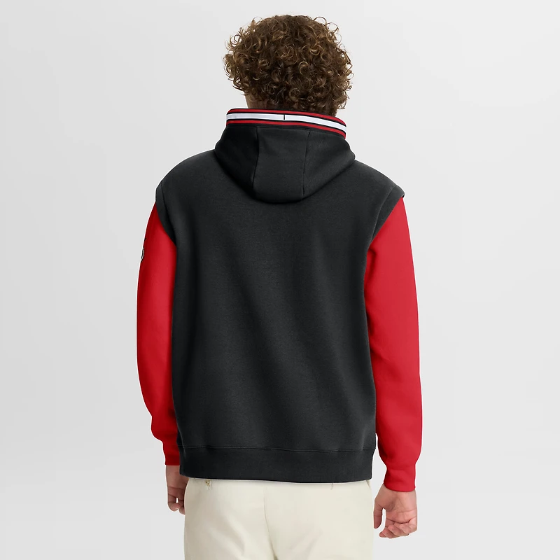 Men's Fanatics  Black/Red Portland Trail Blazers Half Court Shot Clock Fastbreak Hoodie