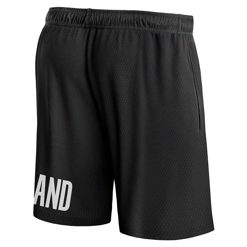 Men's Fanatics Black Portland Trail Blazers Free Throw Mesh Shorts