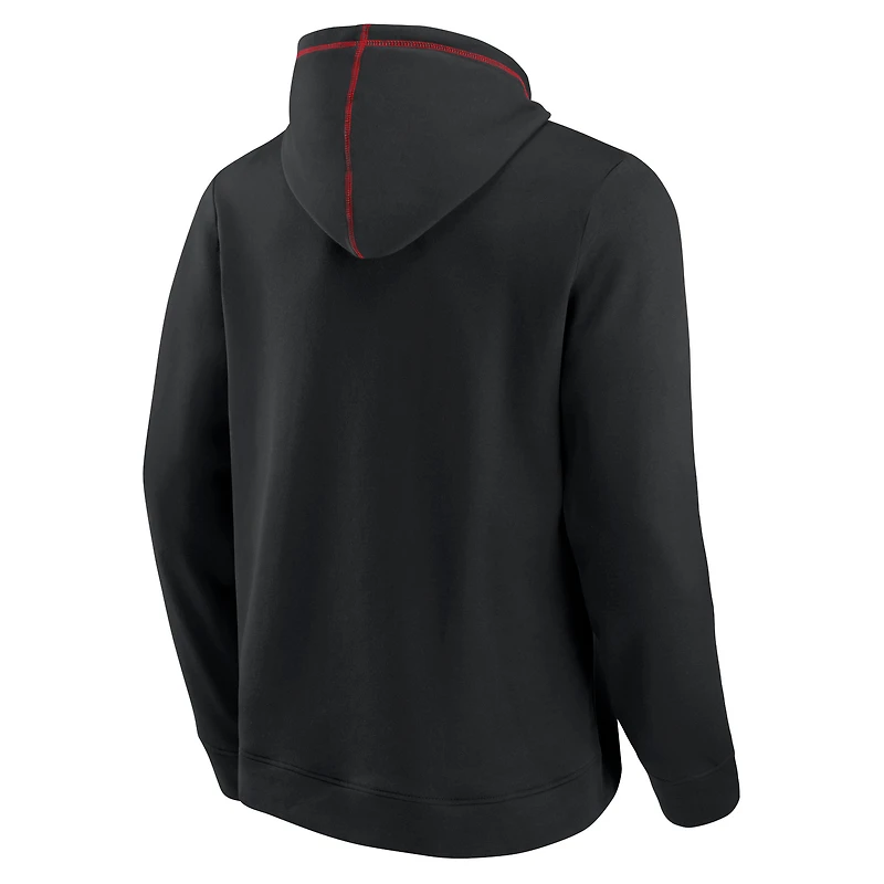 Men's Fanatics Black Portland Trail Blazers Split the Crowd - Pullover Hoodie