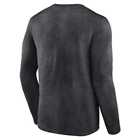 Men's Fanatics Heather Charcoal Portland Trail Blazers Front Court Press Snow Wash Long Sleeve T-Shirt