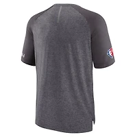 T-shirt raglan de tir Fanatics gris chiné Portland Trail Blazers 2022 Noches Ene-Be-A Core pour hommes