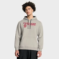Men's Fanatics Off White Portland Trail Blazers Crossover Collection Blocked Shot Premium Pullover Hoodie