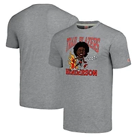 T-shirt tri-mélange Caricature Hommage Scoot Henderson gris Portland Trail Blazers pour hommes