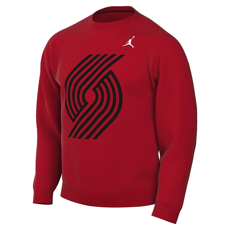 Sweat-shirt Jordan Brand rouge Portland Trail Blazers Statement Edition pour homme