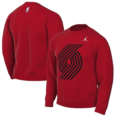 Sweat-shirt Jordan Brand rouge Portland Trail Blazers Statement Edition pour homme