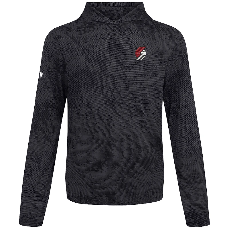 Sweat à capuche plateforme noir pour homme Levelwear des Portland Trail Blazers