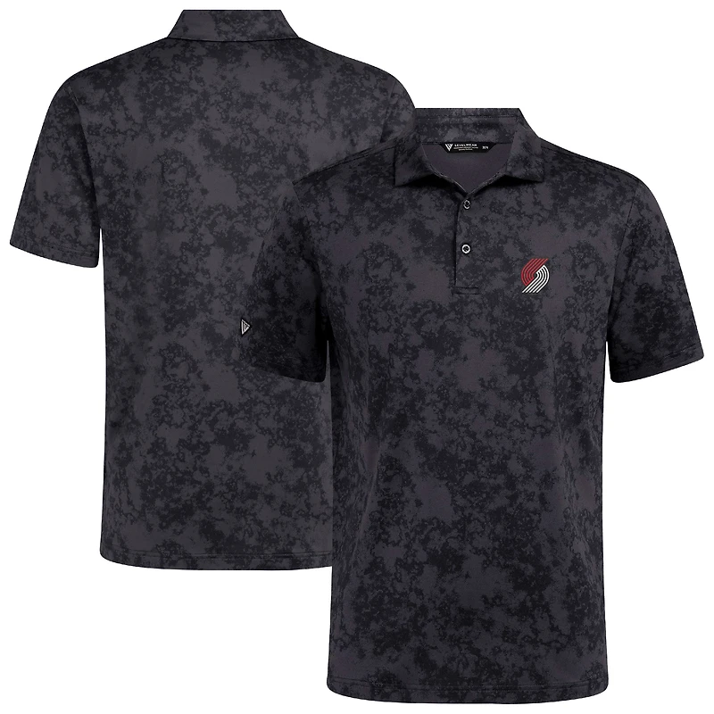 Men's Levelwear Black Portland Trail Blazers Whisper Polo