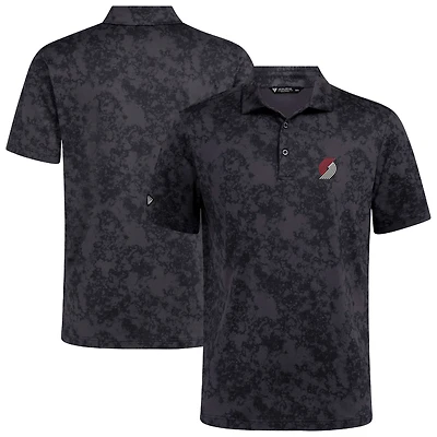 Men's Levelwear Black Portland Trail Blazers Whisper Polo