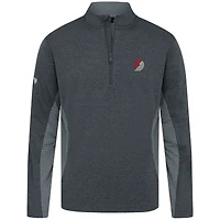 Haut à fermeture éclair quart de tour gaufré Insignia 2.0 noir chiné pour homme des Portland Trail Blazers