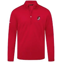 Men's Levelwear Red Portland Trail Blazers Heron Quarter-Zip Top