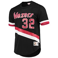 T-shirt avec nom et numéro en maille Mitchell & Ness Bill Walton pour hommes, noir, Portland Trail Blazers 1976