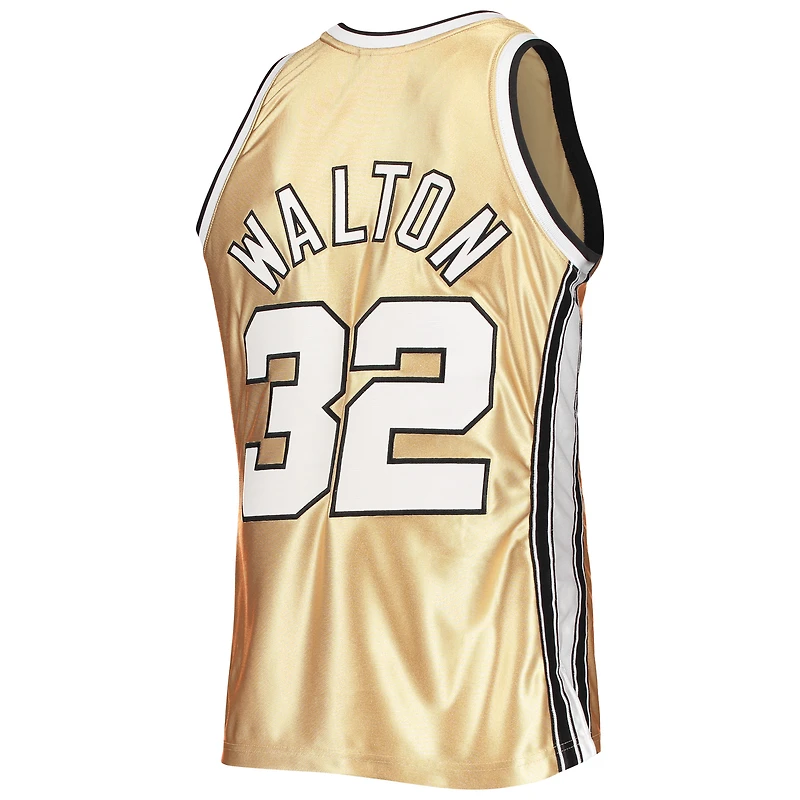 Mitchell & Ness Bill Walton Gold Portland Trail Blazers 75e anniversaire 1976/77 Maillot Swingman Hardwood Classics pour hommes
