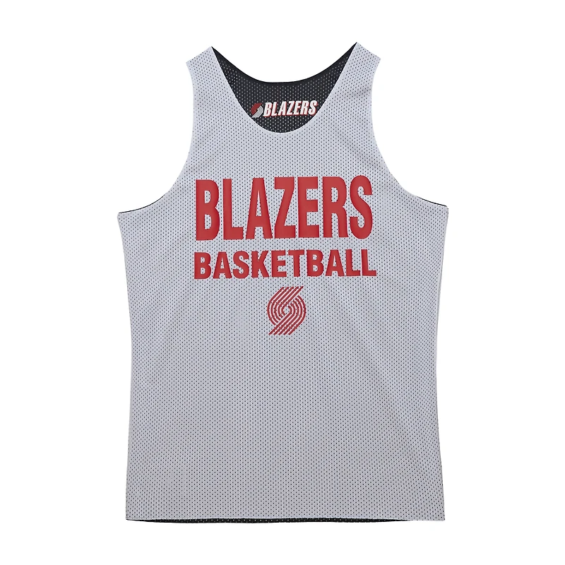 Men's Mitchell & Ness Black/White Portland Trail Blazers Hardwood Classics Reversible Mesh Practice Jersey