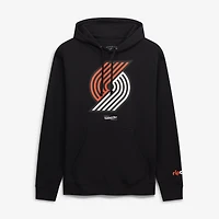 Sweat à capuche polaire noir Mitchell & Ness Portland Trail Blazers pour homme