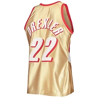 Men's Mitchell & Ness Clyde Drexler Gold Portland Trail Blazers 75th Anniversary 1991/92 Hardwood Classics Swingman Jersey