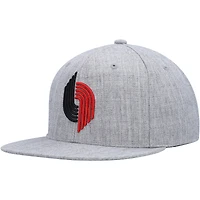 Casquette Snapback Portland Trail Blazers Hardwood Classics 2.0 gris chiné Mitchell & Ness pour hommes
