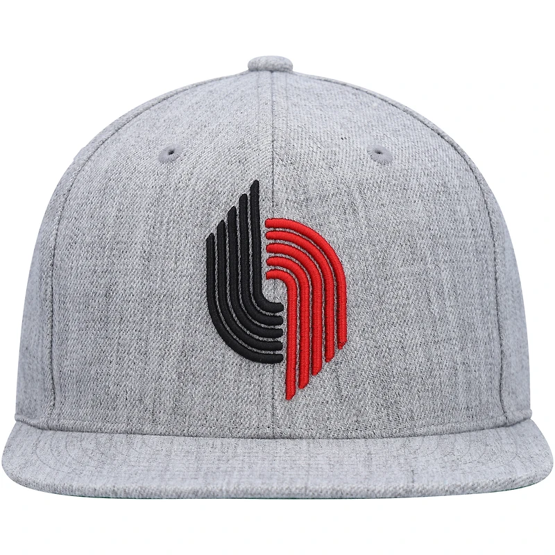 Casquette Snapback Portland Trail Blazers Hardwood Classics 2.0 gris chiné Mitchell & Ness pour hommes