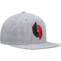 Casquette Snapback Portland Trail Blazers Hardwood Classics 2.0 gris chiné Mitchell & Ness pour hommes