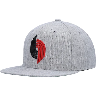 Casquette Snapback Portland Trail Blazers Hardwood Classics 2.0 gris chiné Mitchell & Ness pour hommes